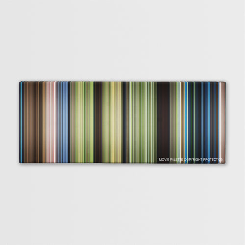 Journey 2: The Mysterious Island color palette canvas print: thousands of thin vertical stripes of color