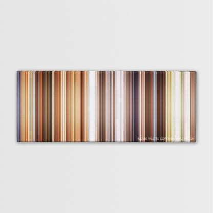 Jobs color palette canvas print: thousands of thin vertical stripes of color