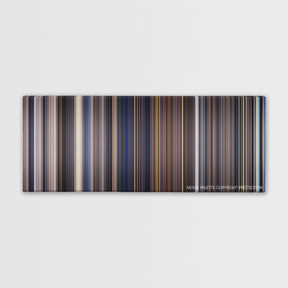 The Core color palette canvas print: thousands of thin vertical stripes of color