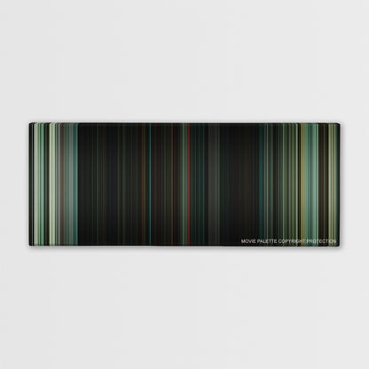 Don't Breathe color palette canvas print: thousands of thin vertical stripes of color