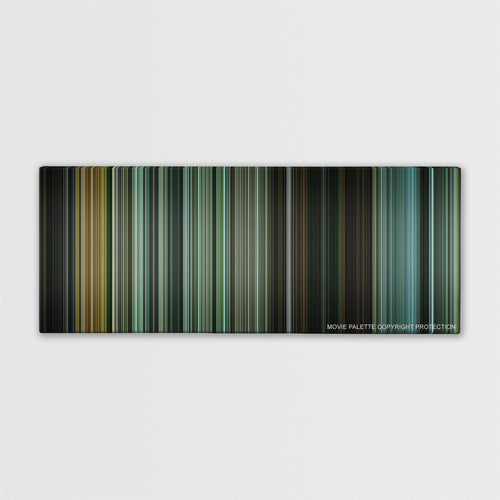 The Bourne Supremacy color palette canvas print: thousands of thin vertical stripes of color