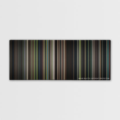 The Handmaiden color palette canvas print: thousands of thin vertical stripes of color