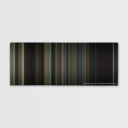 A History of Violence color palette canvas print: thousands of thin vertical stripes of color