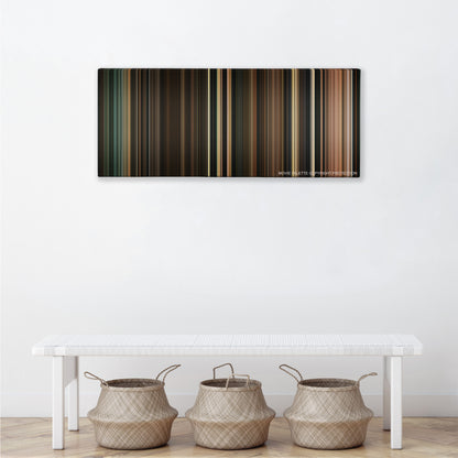 Perfume: The Story of a Murderer color palette canvas above a white bench with three woven baskets