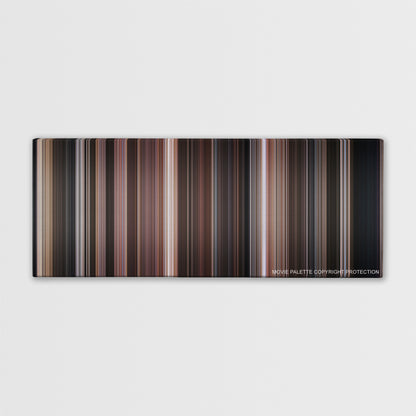 Cool Hand Luke color palette canvas print: thousands of thin vertical stripes of color