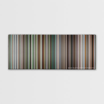 21 Grams color palette canvas print: thousands of thin vertical stripes of color