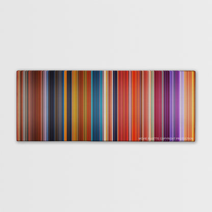 Brother Bear color palette canvas print: thousands of thin vertical stripes of color