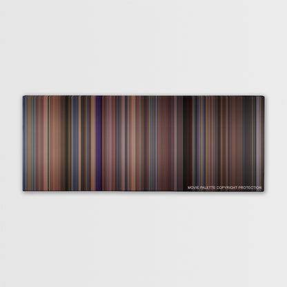 Coming to America color palette canvas print: thousands of thin vertical stripes of color