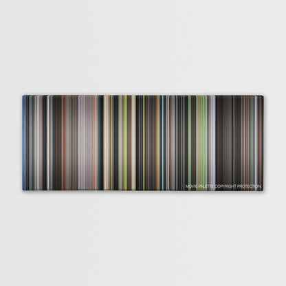 The Cider House Rules color palette canvas print: thousands of thin vertical stripes of color