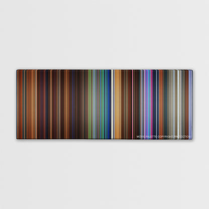 Hotel Transylvania color palette canvas print: thousands of thin vertical stripes of color