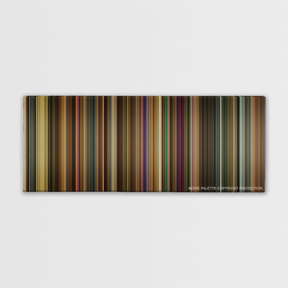Across the Universe color palette canvas print: thousands of thin vertical stripes of color
