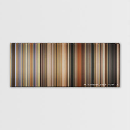 Runaway Bride color palette canvas print: thousands of thin vertical stripes of color