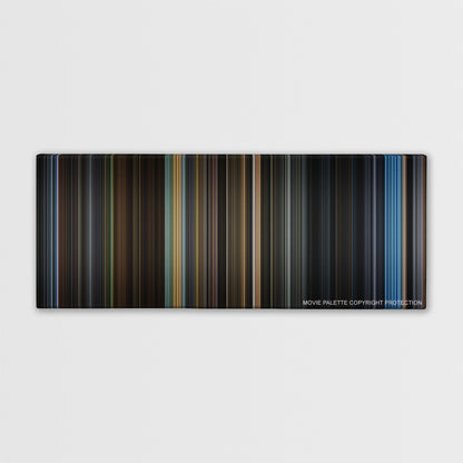 Fantastic Beasts: The Crimes of Grindelwald color palette canvas print: thousands of thin vertical stripes of color