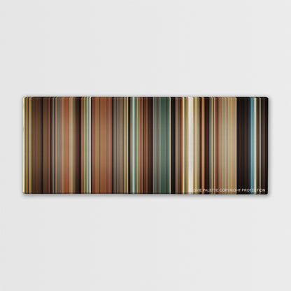 Pride & Prejudice color palette canvas print: thousands of thin vertical stripes of color