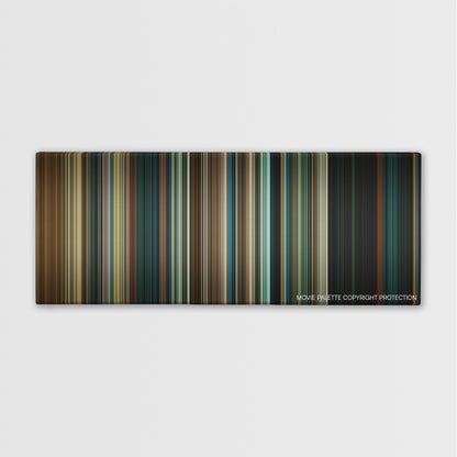 A Nightmare on Elm Street color palette canvas print: thousands of thin vertical stripes of color