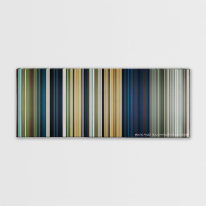 Rambo color palette canvas print: thousands of thin vertical stripes of color