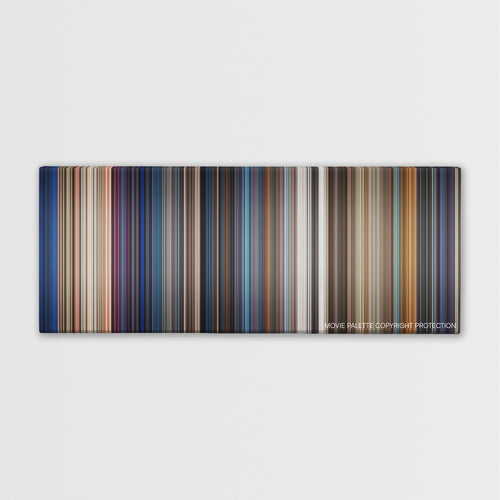 The Last Boy Scout color palette canvas print: thousands of thin vertical stripes of color