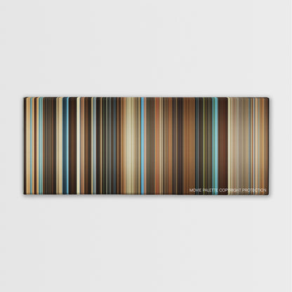 Reign Over Me color palette canvas print: thousands of thin vertical stripes of color