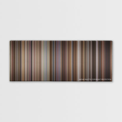 In the Line of Fire color palette canvas print: thousands of thin vertical stripes of color