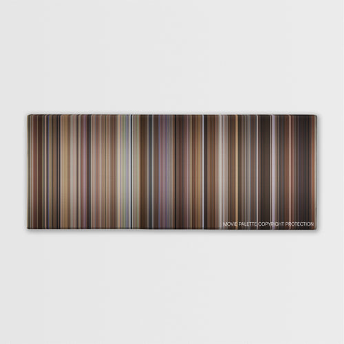 In the Line of Fire color palette canvas print: thousands of thin vertical stripes of color