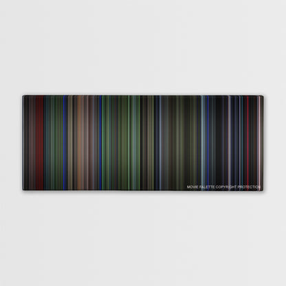 Predator color palette canvas print: thousands of thin vertical stripes of color