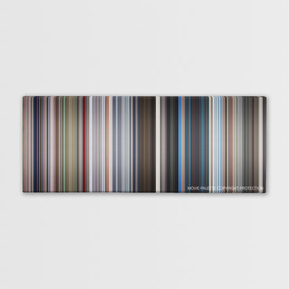 For Your Eyes Only color palette canvas print: thousands of thin vertical stripes of color
