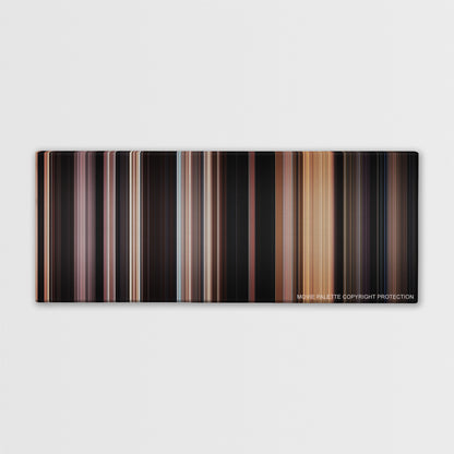 Ben-Hur color palette canvas print: thousands of thin vertical stripes of color