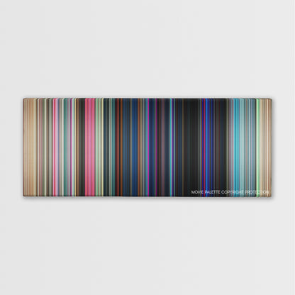 Good Time color palette canvas print: thousands of thin vertical stripes of color
