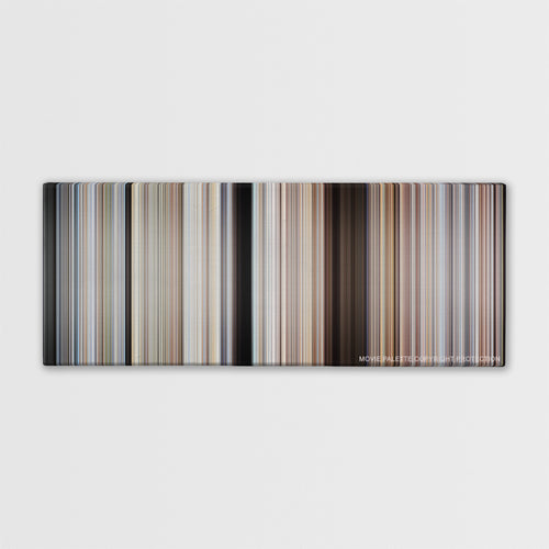 The Road Warrior color palette canvas print: thousands of thin vertical stripes of color