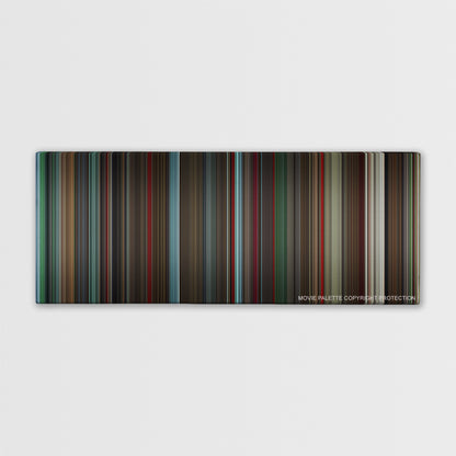 Ex Machina color palette canvas print: thousands of thin vertical stripes of color