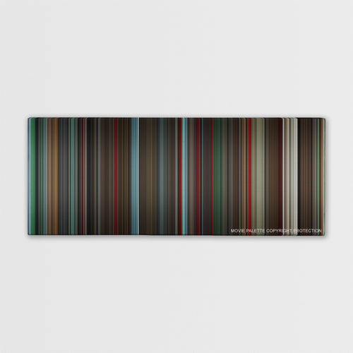 Ex Machina color palette canvas print: thousands of thin vertical stripes of color