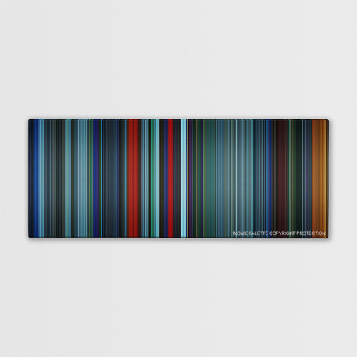Atomic Blonde color palette canvas print: thousands of thin vertical stripes of color