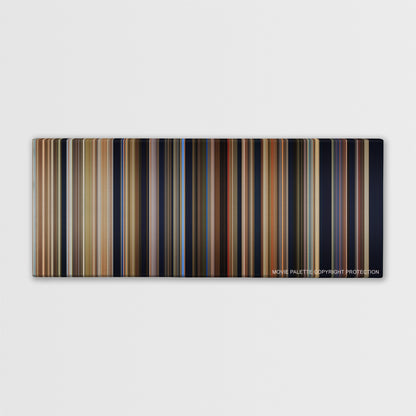 Paranormal Activity color palette canvas print: thousands of thin vertical stripes of color