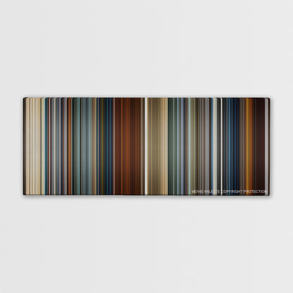 Skyfall color palette canvas print: thousands of thin vertical stripes of color