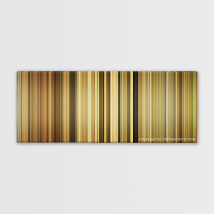 Letters to Juliet color palette canvas print: thousands of thin vertical stripes of color