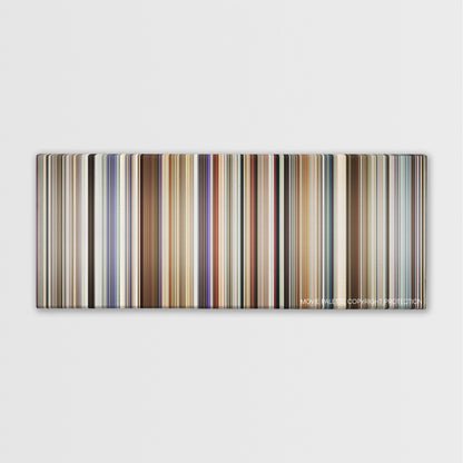 Bombshell color palette canvas print: thousands of thin vertical stripes of color