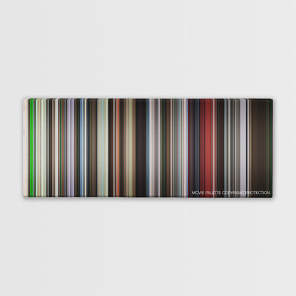 Paris, Texas color palette canvas print: thousands of thin vertical stripes of color