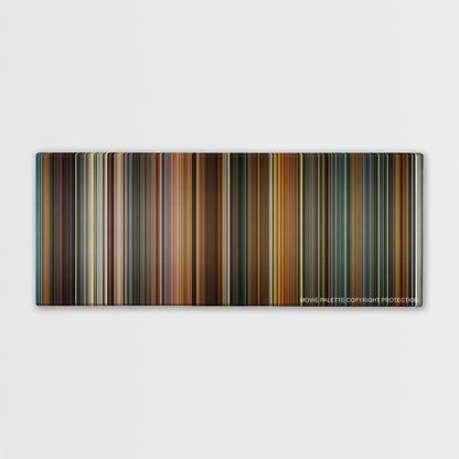 Ocean's Eleven color palette canvas print: thousands of thin vertical stripes of color