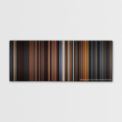 Little Women color palette canvas print: thousands of thin vertical stripes of color