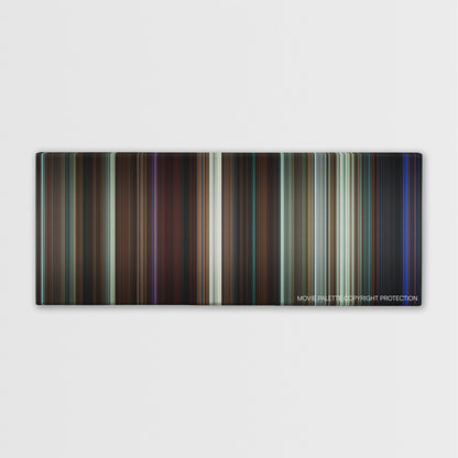 The Guest color palette canvas print: thousands of thin vertical stripes of color