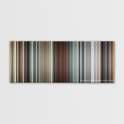 Sonic the Hedgehog color palette canvas print: thousands of thin vertical stripes of color