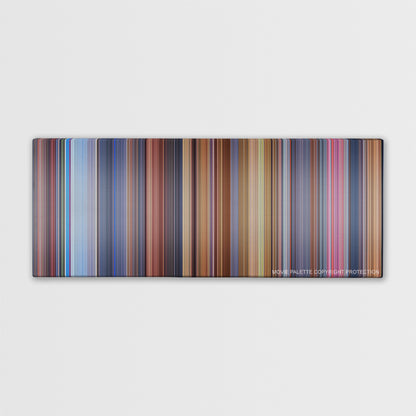 Austin Powers: International Man of Mystery color palette canvas print: thousands of thin vertical stripes of color