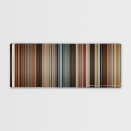 Juno color palette canvas print: thousands of thin vertical stripes of color