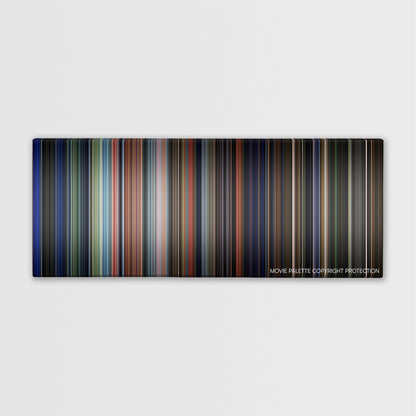 Land of the Dead color palette canvas print: thousands of thin vertical stripes of color