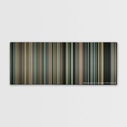 Body of Lies color palette canvas print: thousands of thin vertical stripes of color