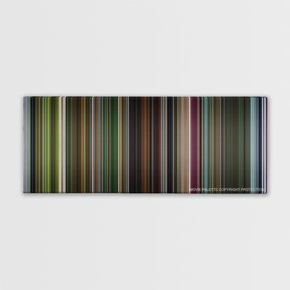 Oldboy color palette canvas print: thousands of thin vertical stripes of color