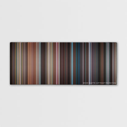 No Strings Attached color palette canvas print: thousands of thin vertical stripes of color