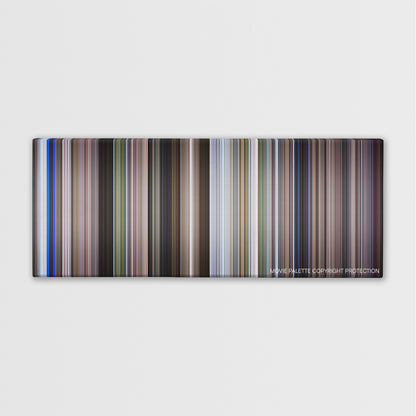 Moonraker color palette canvas print: thousands of thin vertical stripes of color