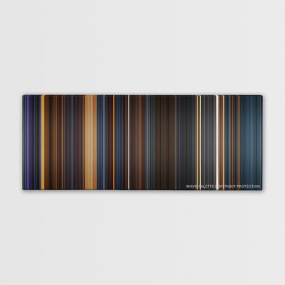 The Chronicles of Riddick color palette canvas print: thousands of thin vertical stripes of color