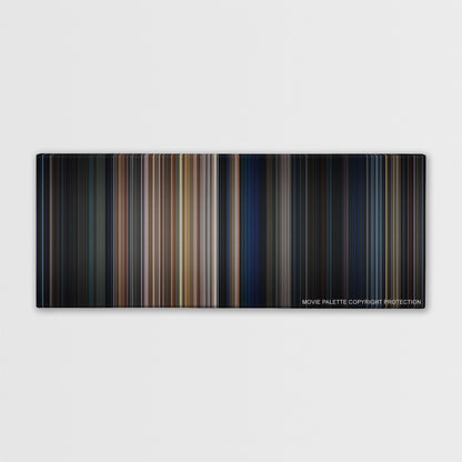 The Expendables color palette canvas print: thousands of thin vertical stripes of color